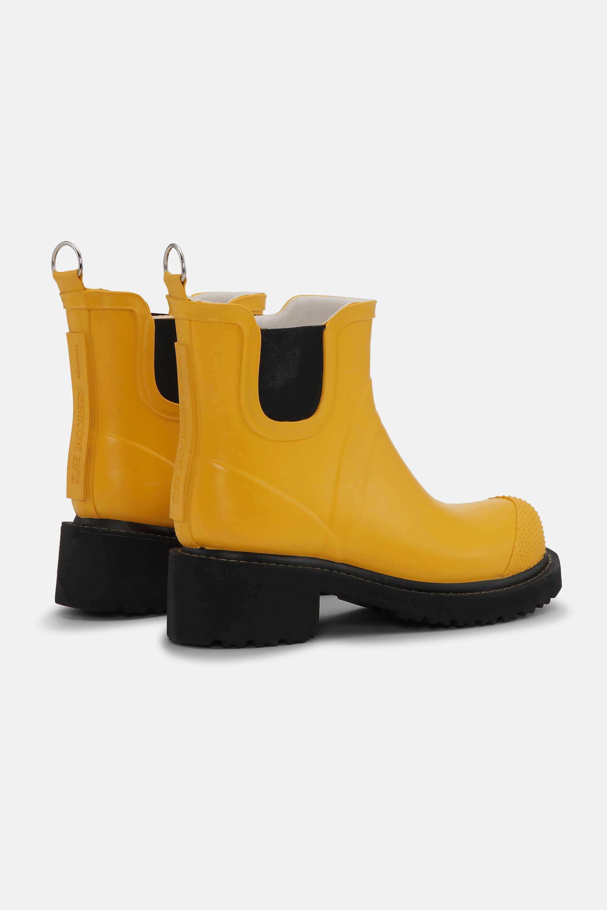 Ilse Jacobsen Hornbæk Footwear Short Rubber Boots With High Heel Rain boots 808 Cyber Yellow